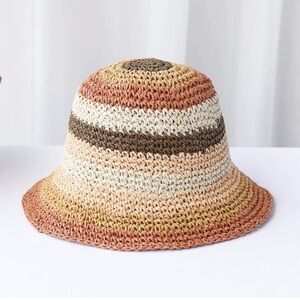BOHO Woven Bucket Festival Hat NWOT